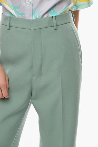 Virgin Wool Flared Fit Pants