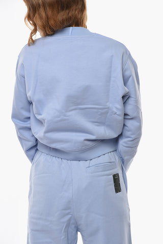 MCQ Brushed Cotton CROP Crewneck Sweatshirt