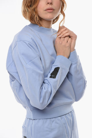 MCQ Brushed Cotton CROP Crewneck Sweatshirt