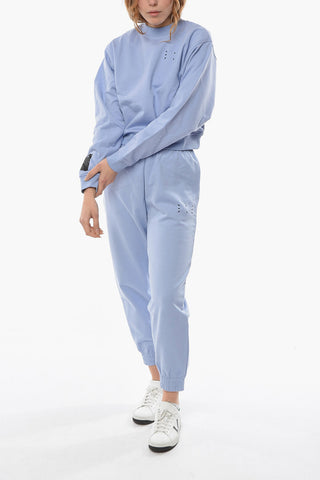 MCQ Brushed Cotton CROP Crewneck Sweatshirt