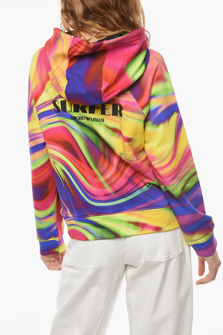 EMPORIO SUSTAINABILITY PROJECT Multicolor Hoodie Sweatshirt with Graphic Pattern