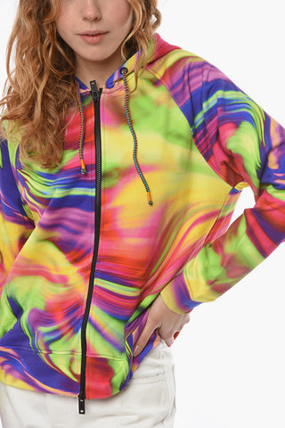 EMPORIO SUSTAINABILITY PROJECT Multicolor Hoodie Sweatshirt with Graphic Pattern