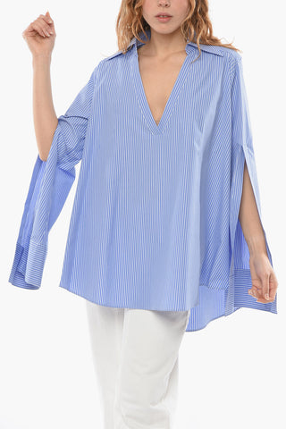 Balanced Stripe FRACTURE Cotton Blouse