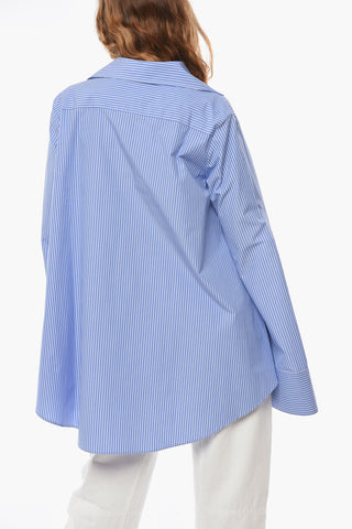 Balanced Stripe FRACTURE Cotton Blouse