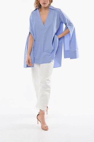 Balanced Stripe FRACTURE Cotton Blouse