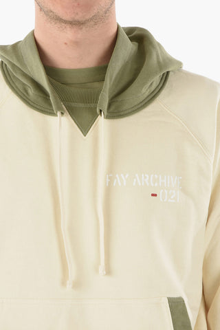 ARCHIVE 021 Hoodie with Lettering and Cangaroo Pocket