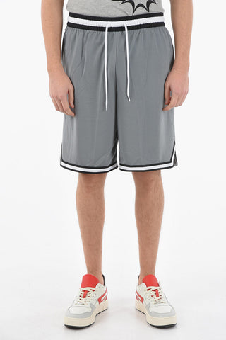 Contrasting Bands Loose Fit Shorts