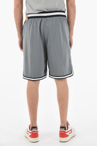 Contrasting Bands Loose Fit Shorts