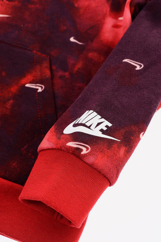 Fleeced-Cotton Joggers and Tie Dye Effect Hoodie Set