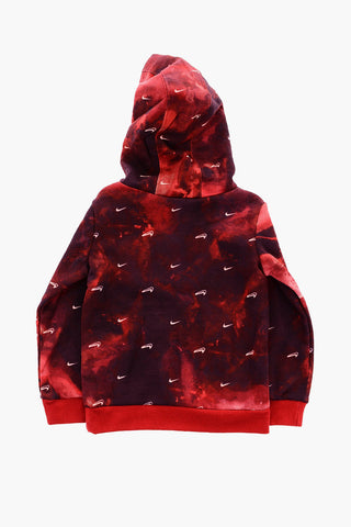 Fleeced-Cotton Joggers and Tie Dye Effect Hoodie Set