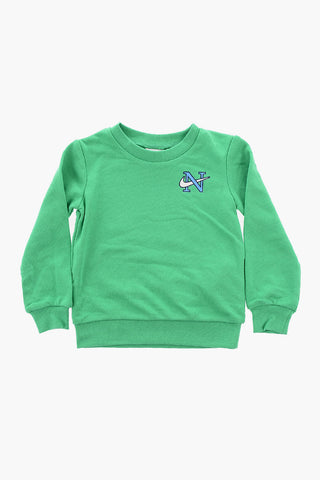 Set Felpa Girocollo Stampata sul Retro e Joggers