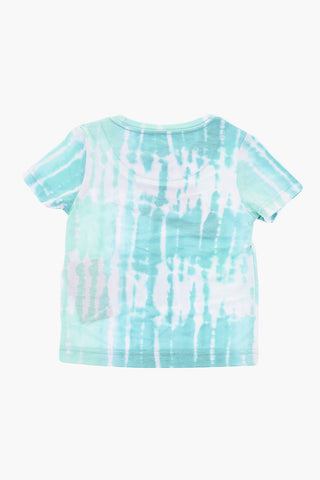 Set T-Shirt Effetto Tie-Dye e Shorts con Elastico in Vita