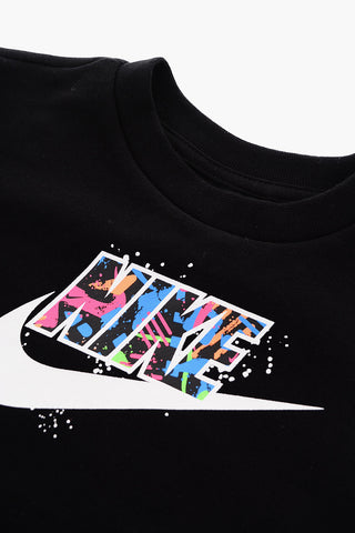 Crew-neck Sweatshirt and Joggers Set with Printed Logo