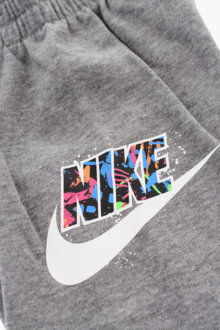 Crew-neck Sweatshirt and Joggers Set with Printed Logo