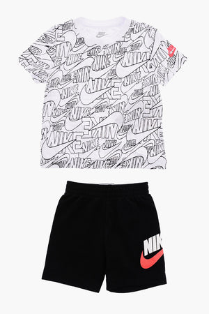 Set T-Shirt mit Allover-Logoprint und Shorts