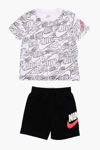 Set T-Shirt mit Allover-Logoprint und Shorts