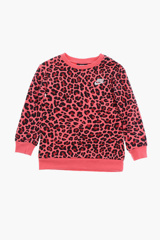 Animal Patterned Crew-neck Sweatshirt and Leggings Set