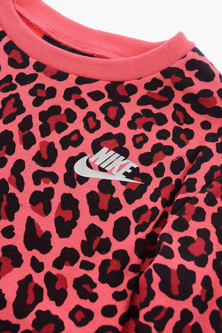 Animal Patterned Crew-neck Sweatshirt and Leggings Set
