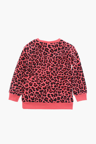 Animal Patterned Crew-neck Sweatshirt and Leggings Set