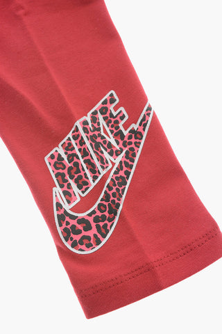Animal Patterned Crew-neck Sweatshirt and Leggings Set