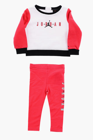 AIR JORDAN Cotton-Fleece Crewneck Sweatshirt and Leggings Set