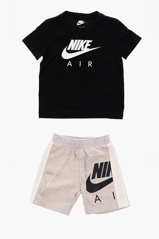 AIR Mesh Side Band Shorts and Contrasting Logo T-shirt Set