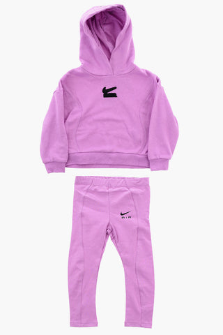 AIR Solid Color Leggings and Hoodie Set