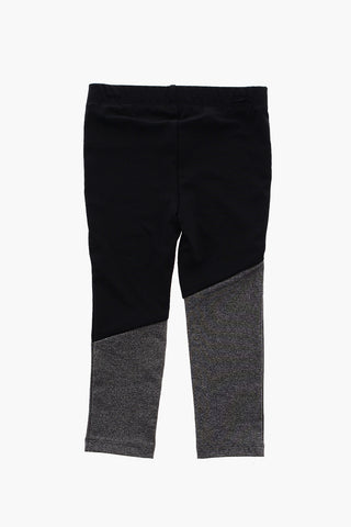 Set Felpa Girocollo e Leggings con Logo Dorato