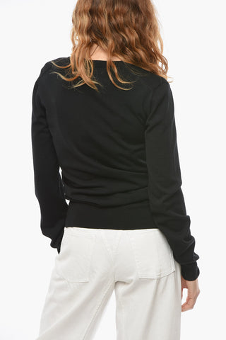 Crewneck Sweater with Brooch