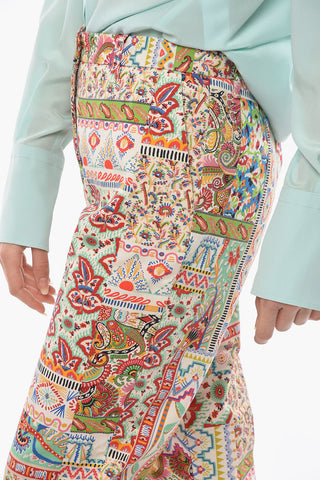 Cotton-twill Chino Pants in Iconic Paisley Motif