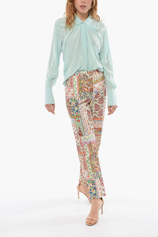 Cotton-twill Chino Pants in Iconic Paisley Motif