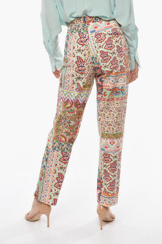 Cotton-twill Chino Pants in Iconic Paisley Motif