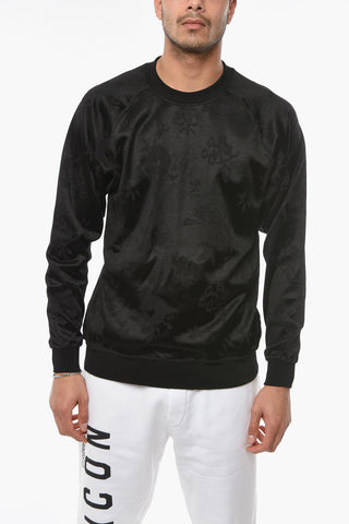 Jacquard Printed Crewneck Sweatshirt
