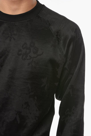 Jacquard Printed Crewneck Sweatshirt