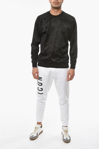 Jacquard Printed Crewneck Sweatshirt