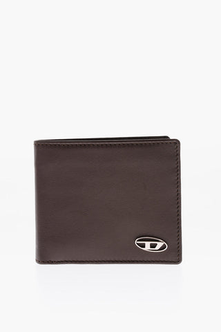 Leather HIRESH S Wallet with Logo Plaque