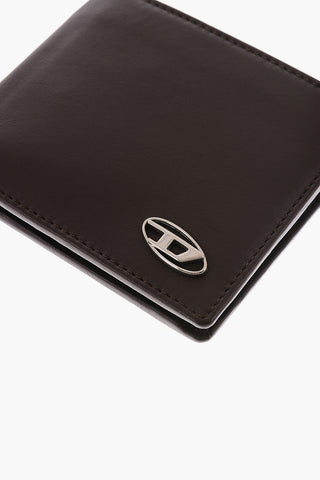 Leather HIRESH S Wallet with Logo Plaque