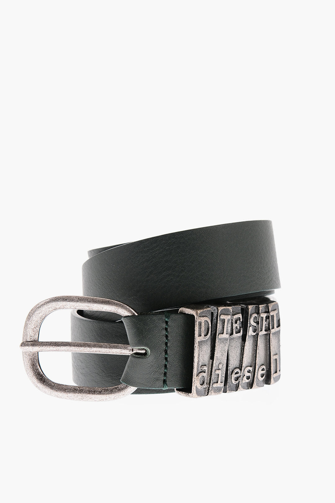 Diesel – Textured Leather B-RIDGE Belt 35mm – Men – Glamood Outlet