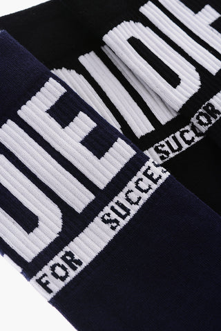 Contrasting Logo Embroidered SKM-RAY 3 Pairs Of Socks