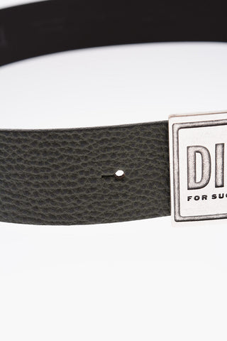 Leather B-GRAIN Belt with Metal Buckle 40mm