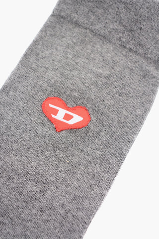 Heart and D Logo Embroidery SKM-HERMINE 3 Pairs of Socks