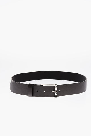 Silver and Logoed Buckle Leather B-DYTE BELT Belt 40mm