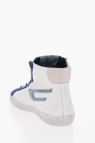 Leather and Suede S-LEROJI High Top Sneakers