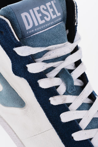 Leather and Suede S-LEROJI High Top Sneakers