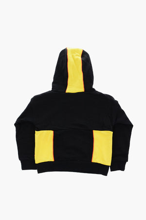 Two-Tone Hooded Sweatshirt with Front Print