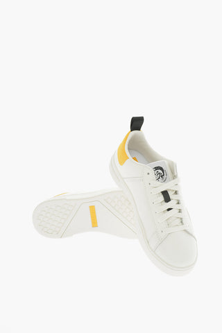 Leather S-CLEVER Low Top Sneakers with Colored Detail