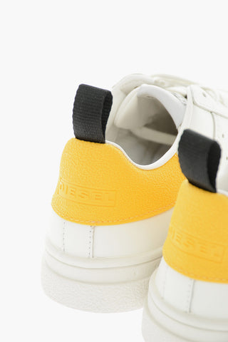 Leather S-CLEVER Low Top Sneakers with Colored Detail