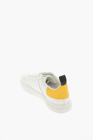 Leather S-CLEVER Low Top Sneakers with Colored Detail