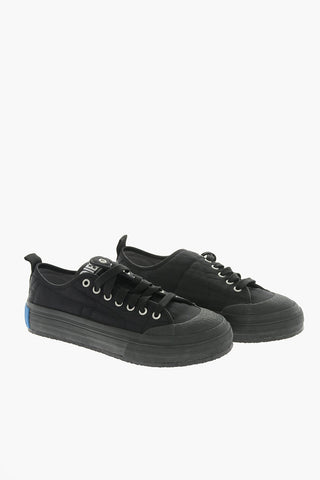 Sneakers Basse S-MUJI LC in Tinta Unita con Logo a Contrasto
