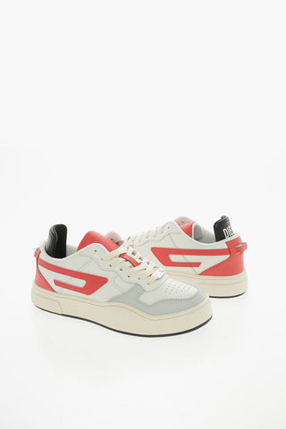 Leather S-UKIYO Sneakers with Contrasting Details